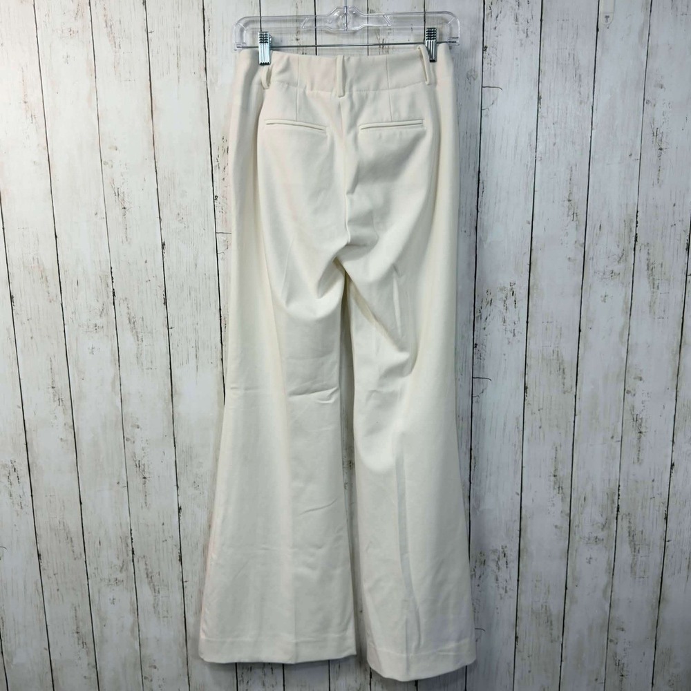 Jennifer Lopez Women's Cream Wide Leg Dress Pants High Rise Stretch Size 0 - Picture 3 of 5
